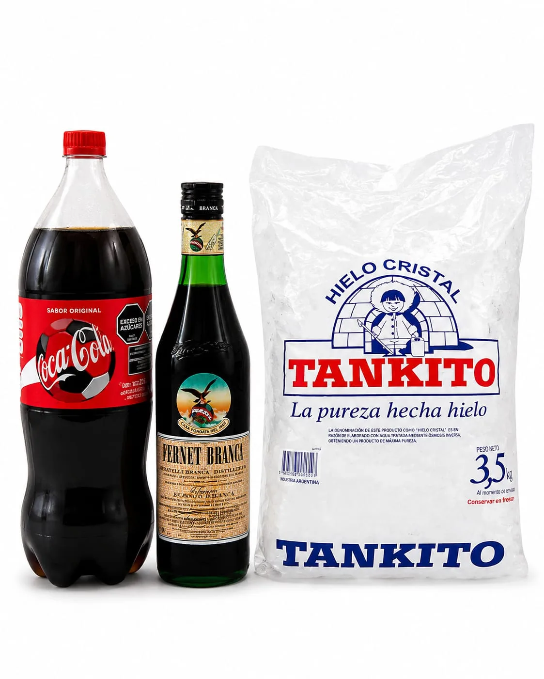 FERNET+COCA DESC. 2.25 L + HIELO 3.5KG — imagen 1 de 1