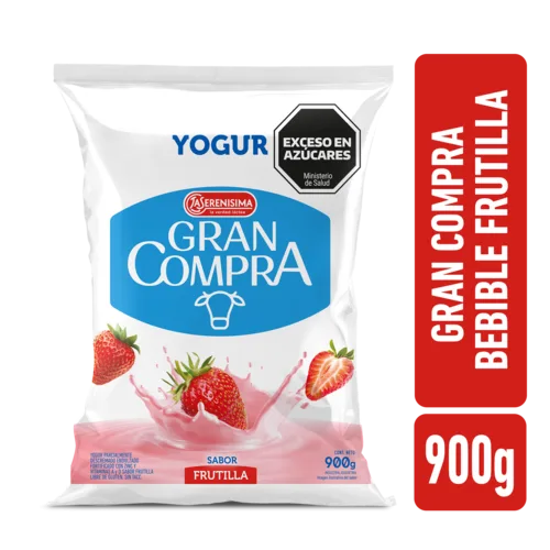 SACHET YOGUR GRAN COMPRA FRUTILLA 900 GR — imagen 1 de 1