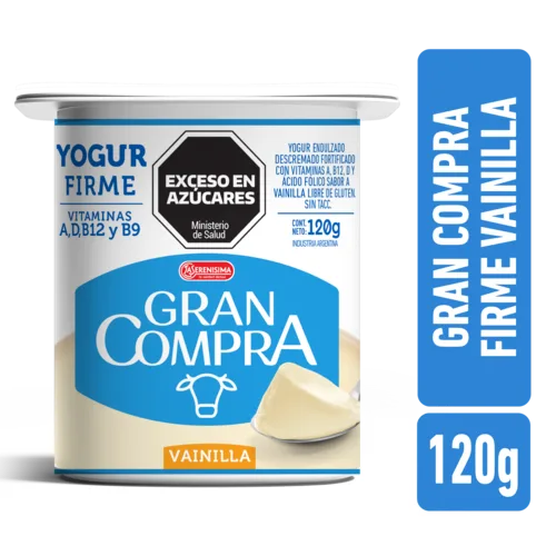 YOGUR FIRME VAINILLA GRAN COMPRA 120 GR — imagen 1 de 1