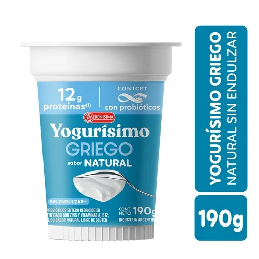 YOGUR GRIEGO N. SIN ENDULZAR 190 GR — imagen 1 de 1