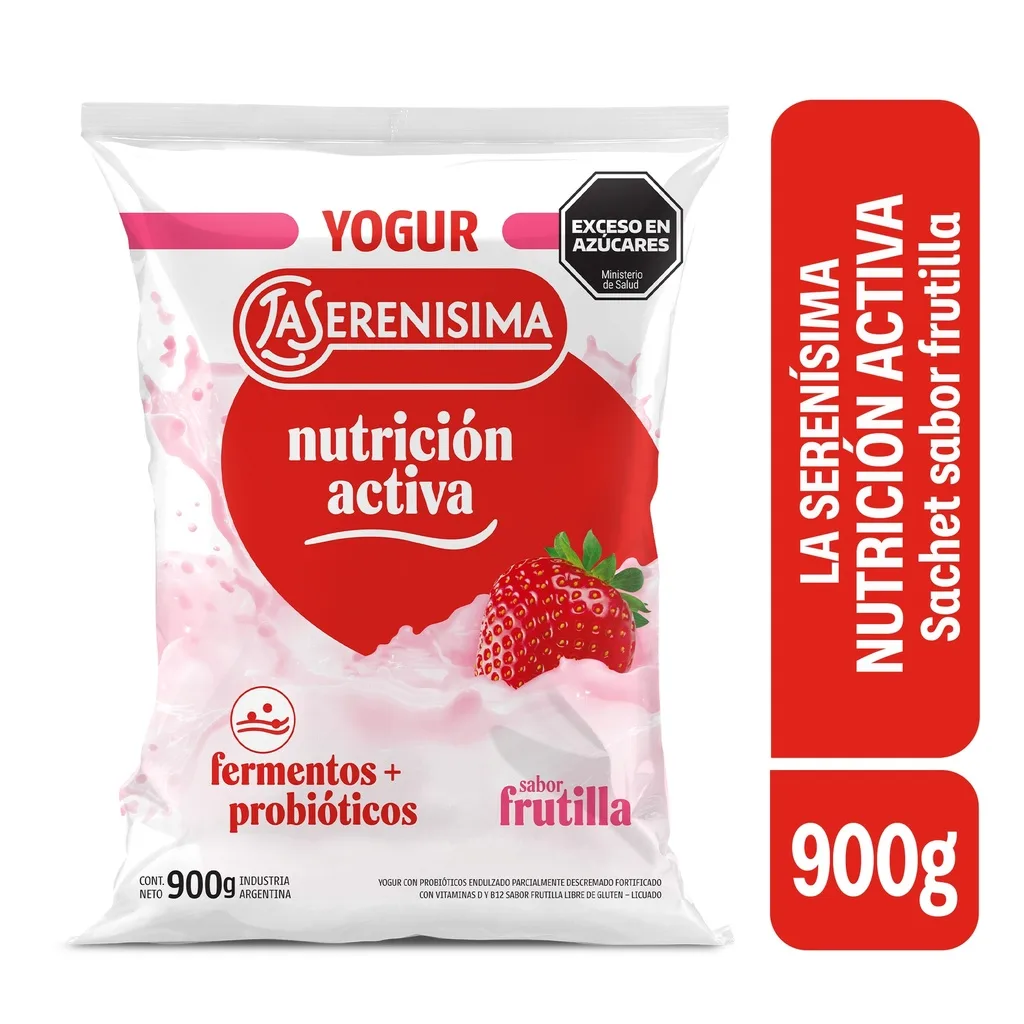 SACHET DE YOGUR FRUTILLA 900 GR — imagen 1 de 1