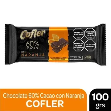 COFLER 60% CACAO NARANJA 100 GR — imagen 1 de 1