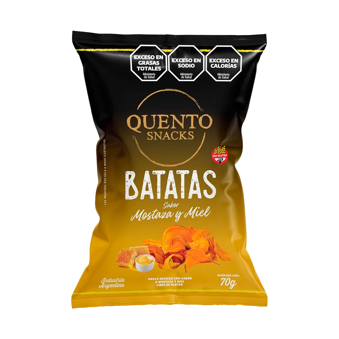 QUENTO BATATAS 70 GR - MOSTAZA Y MIEL — imagen 1 de 1