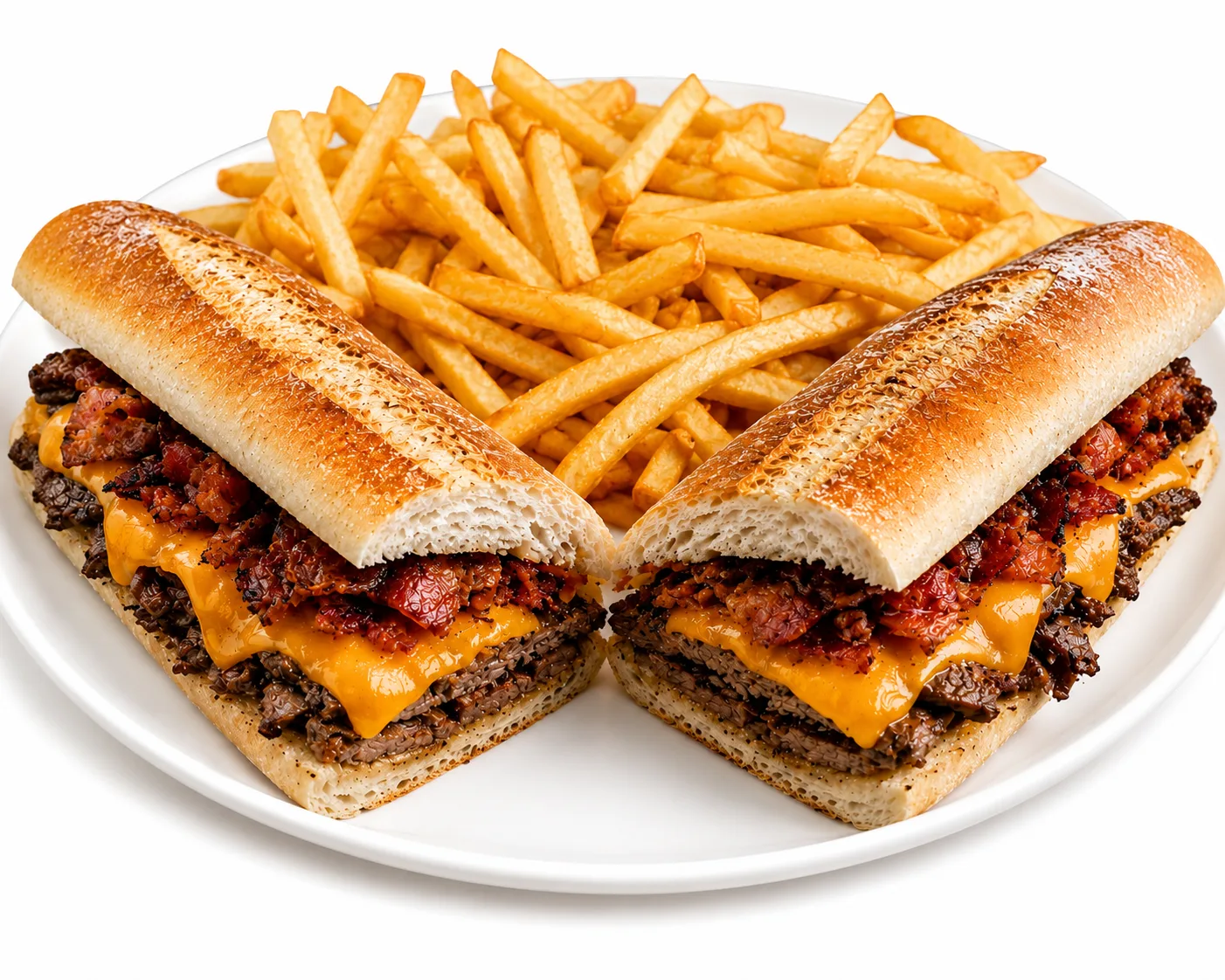 Pachata Cheddar & bacon con fritas caseras — imagen 1 de 1