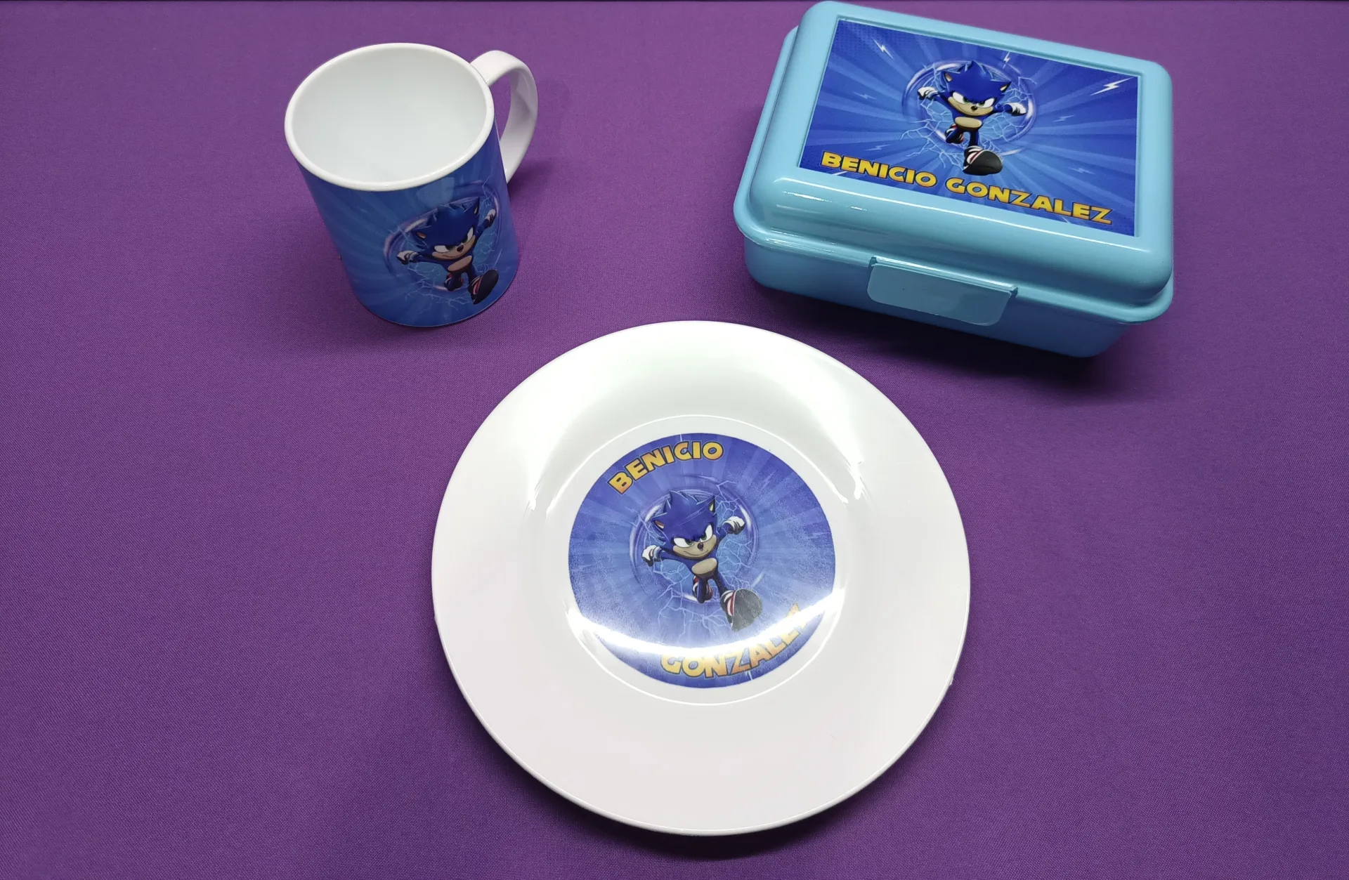 Set merienda Taza+Cuchara+Plato+Tupper — imagen 3 de 3