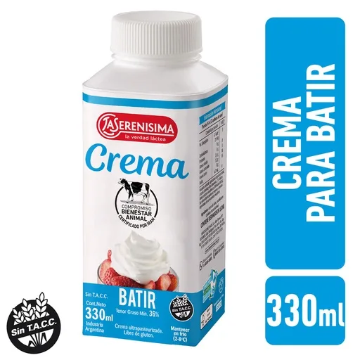 CREMA DE LECHE PARA BATIR 300 ML — imagen 1 de 1