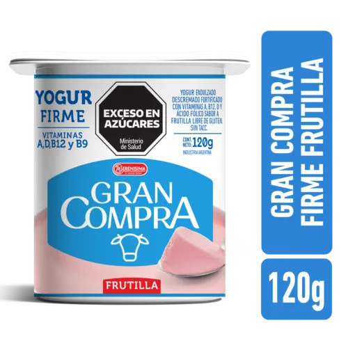 YOGUR FIRME FRUTILLA GRAN COMPRA 120 GR — imagen 1 de 1
