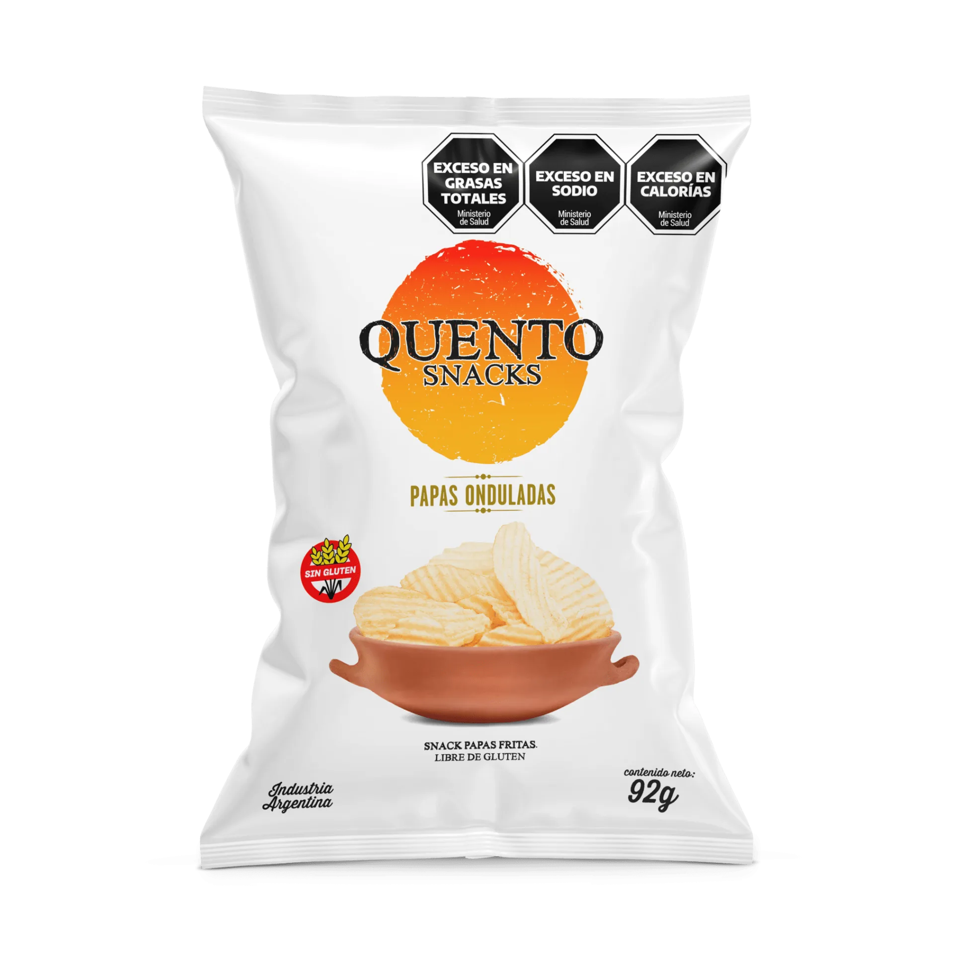 QUENTO PAPAS 82 GR - CLASICAS ONDULADAS — imagen 1 de 1