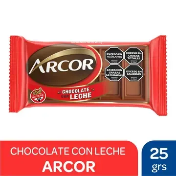 CHOCOLATE ARCOR 25 GR - LECHE — imagen 1 de 1