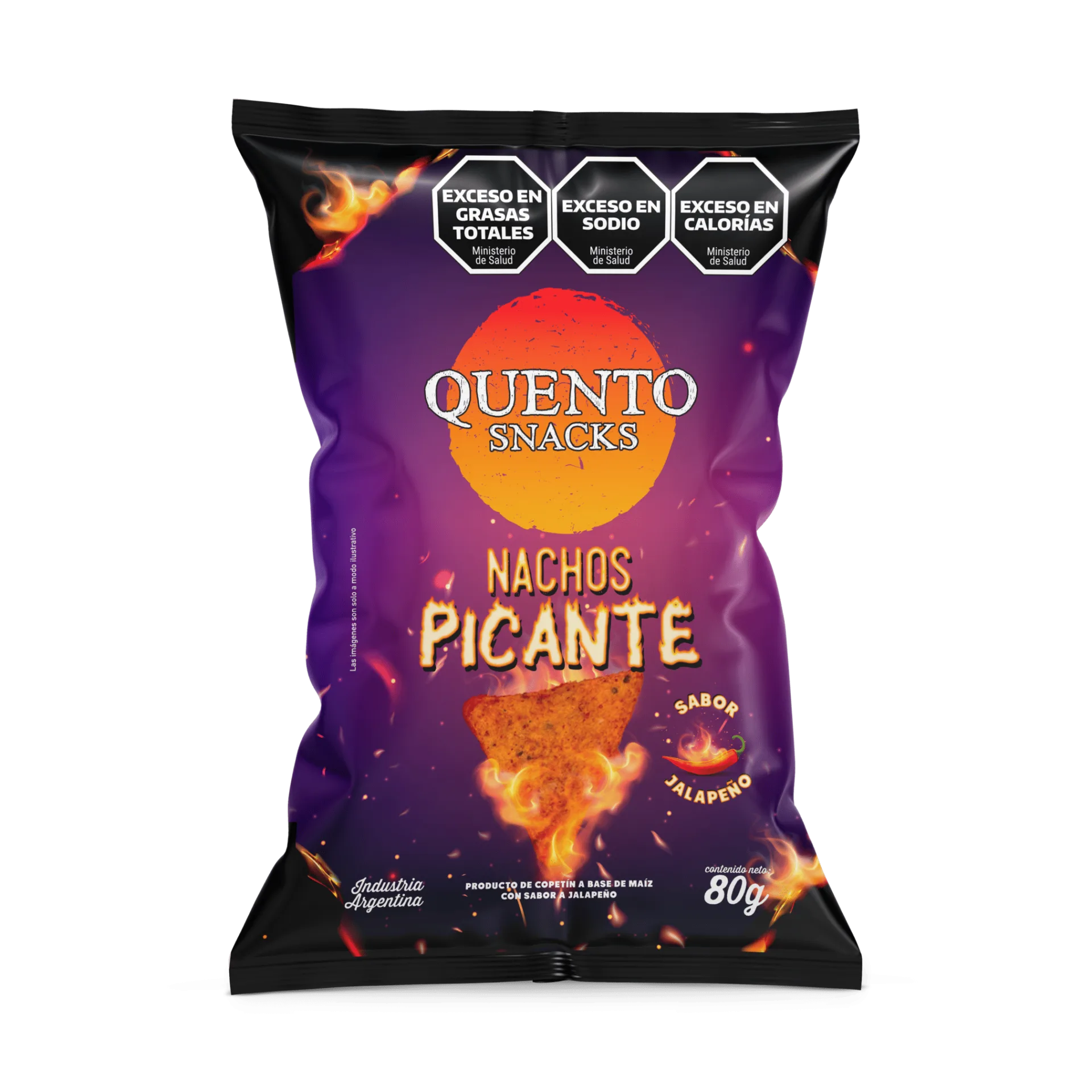 QUENTO - NACHOS PICANTES 80 GR — imagen 1 de 1