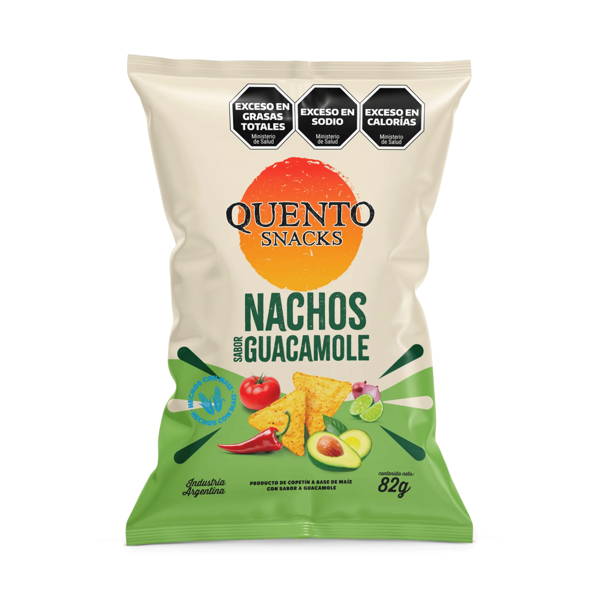 QUENTO NACHOS GUACAMOLE 90 GR — imagen 1 de 1