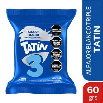 ALFAJOR TATIN TRIPLE 60 GR - BLANCO — imagen 1 de 1