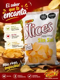 SLICES PAPAS SIN SAL 150 GR — imagen 1 de 1